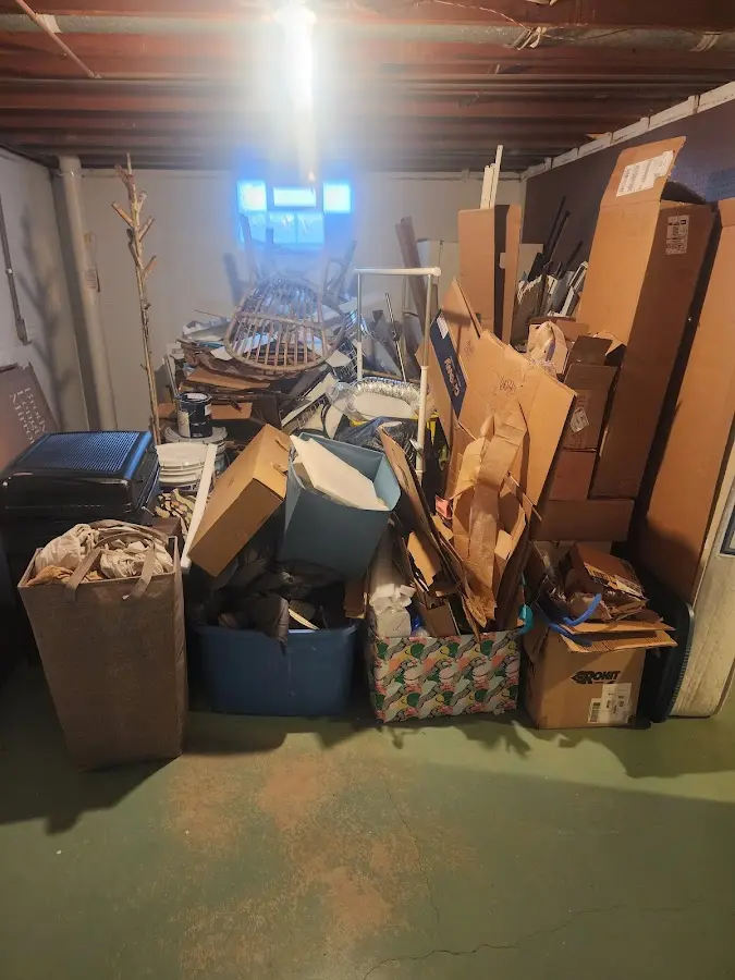 Roll-off dumpster container at job site for Yard Waste Dumpster Rental in Palisades Park